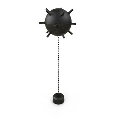 Old Underwater Mine isolated on transparent background