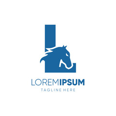 Letter K Initial Horse Logo Design Vector Icon Graphic Emblem Symbol Image Illustration 