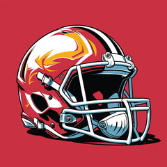 Fototapeta premium vector illustration of american football helmet