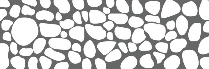 Obraz premium River gravels seamless pattern. Rock debris deposition symbol.