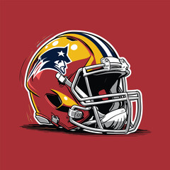 vector illustration of american football helmet