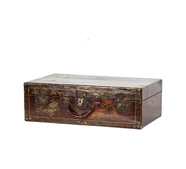 old wooden box Antique and vintage deeds and documents box 