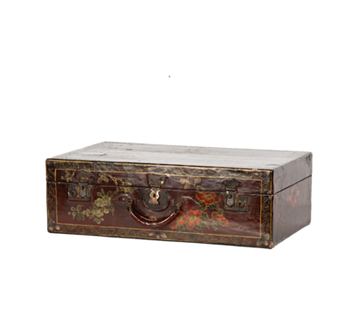 old wooden box Antique and vintage deeds and documents box 