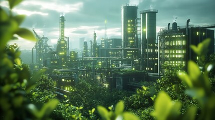 A Depiction Centered Around Green Technology Themes.

