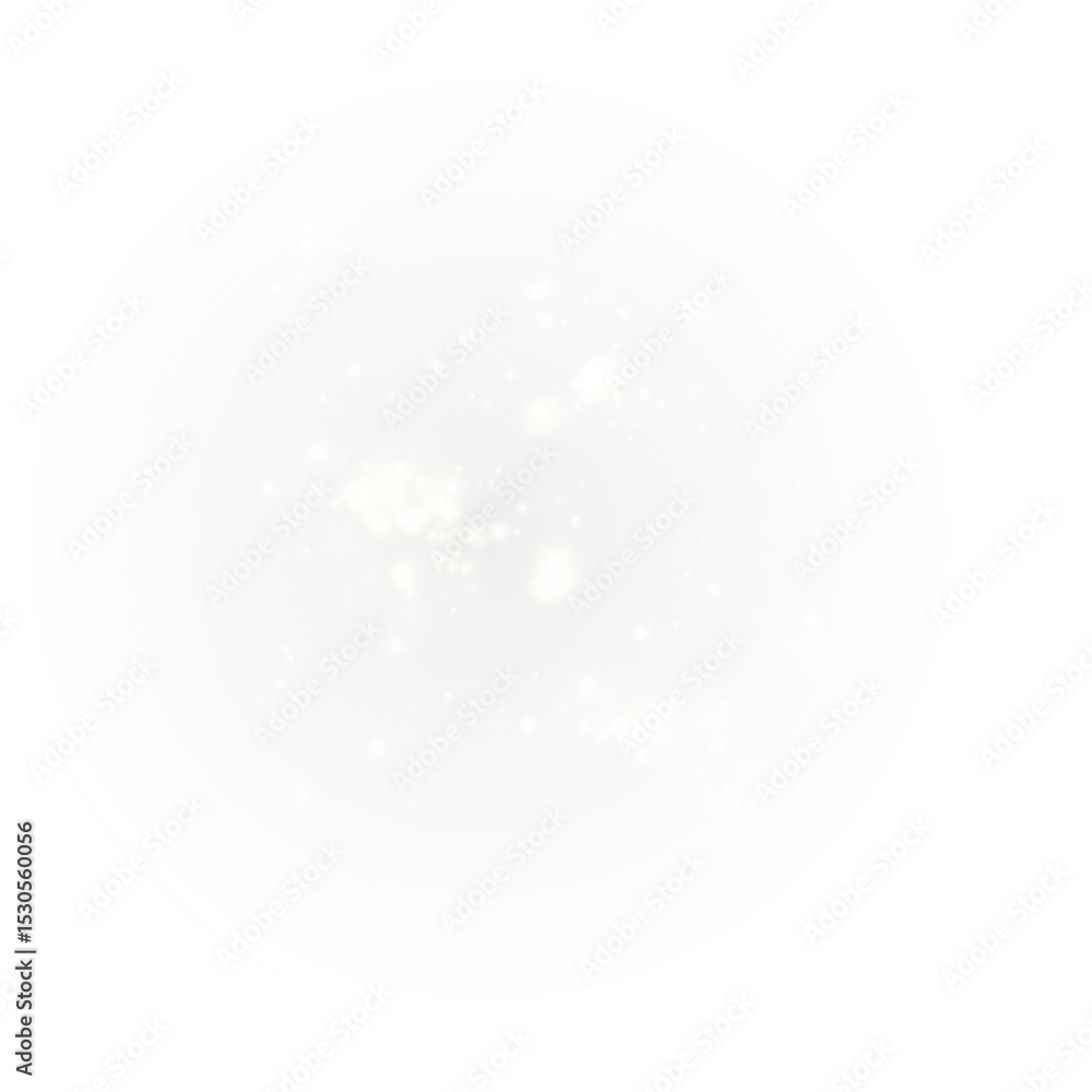 Aufkleber Abstract golden shining bokeh isolated on transparent background.Christmas glowing bokeh confetti and sparkle overlay texture for your design.
