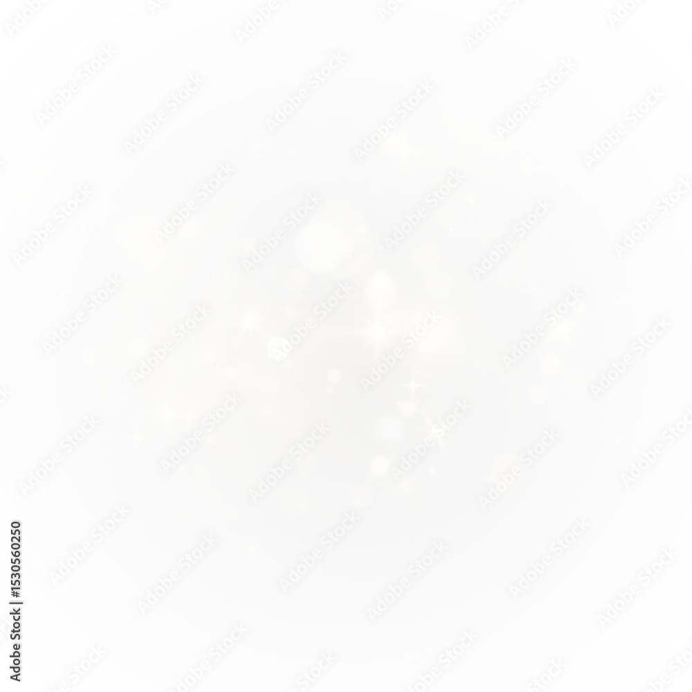 Poster Abstract golden shining bokeh isolated on transparent background.Christmas glowing bokeh confetti and sparkle overlay texture for your design.