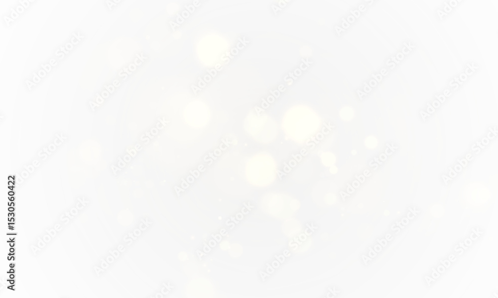 Poster Abstract golden shining bokeh isolated on transparent background.Christmas glowing bokeh confetti and sparkle overlay texture for your design.