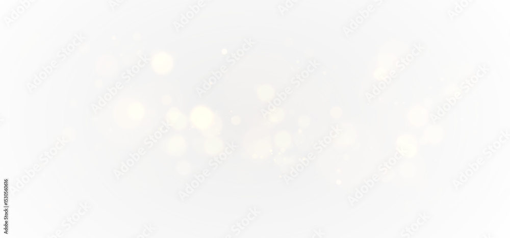 Poster Abstract golden shining bokeh isolated on transparent background.Christmas glowing bokeh confetti and sparkle overlay texture for your design.