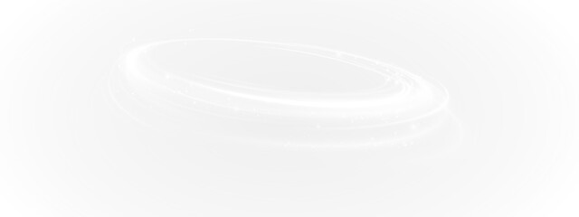 Png Light white Twirl. Curve white line light effect.Luminous Circular Light Trail.