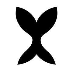 Minimalist Fish Tail Vector Illustration – Clean Black Silhouette Design for Modern Projects