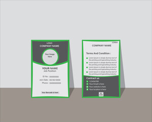Print, ID card, Vector template for Print, Professional ID card, Identity Card, Creative Design, Customizable design for Print or digital use, Adobe Illustrator Vector file high-quality for Branding.