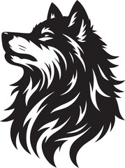 Obraz premium wolf head vector silhouette illustration 