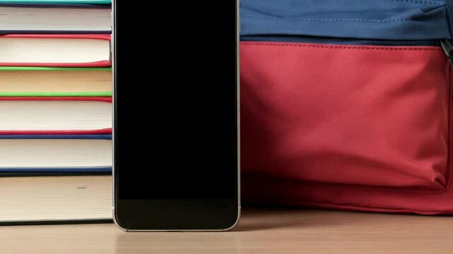mobile phone and books