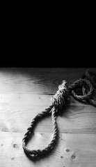 A loop made from old thick rope
