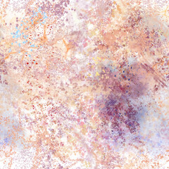 Abstract digital painting Multicolored transparent strokes, blots, spots, splashes Blurry painted seamless pattern in light pastel colors Grunge effect Grainy multicolor background