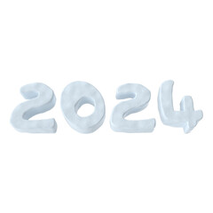 Snow 2024 winter symbol icon isolated on transparent background