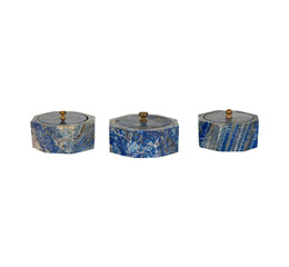blue christmas box with candle Lapis Lazuli Marble Inlay Jewelry Box 