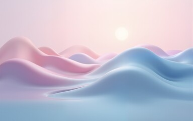 Soft pastel colors flowing like gentle waves, calming rhythms, soothing visual harmony. High quality