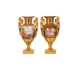 antique glass vase Pair of grand French porcelain vases by Gille Jeune 