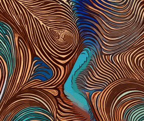 Obraz premium Abstract pattern for printing on wall decorations, fabrics, and for use in graphics.