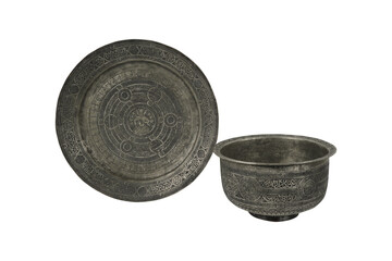 antique bronze bowl  Vintage Handcarved Wooden Bowl 