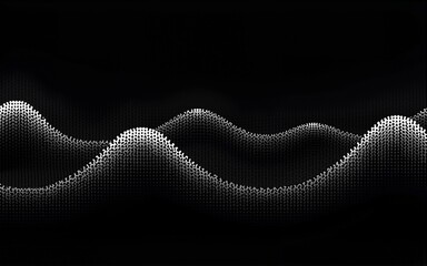 Obraz premium Halftone vector background calming rhythms waves design in black color fit for social media post, poster elements, web, banner, and header website. High quality