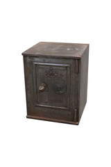 antique wooden box  Antique Safe with Internal Drawer 