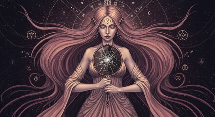 Obraz premium The Duality of the Goddess: A Reflection of Contradictions