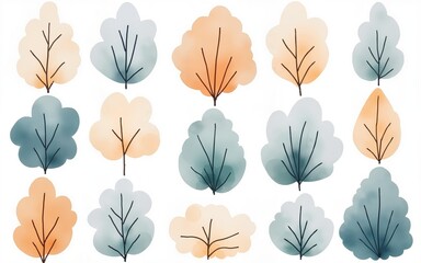 Calming rhythms illustrated with watercolor textures for mental wellness. High quality