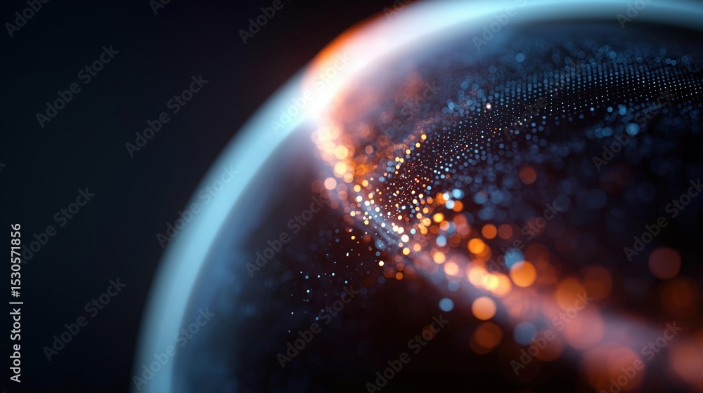 Poster close-up of a planet's surface. the planet appears to be a deep blue color with a smooth surface.