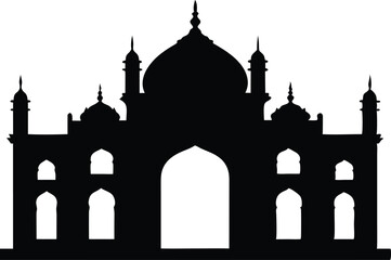 taj mahal silhouette