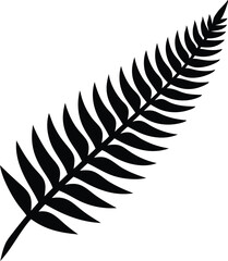  silver fern koru minimalist black and white vector © Jayfa islam
