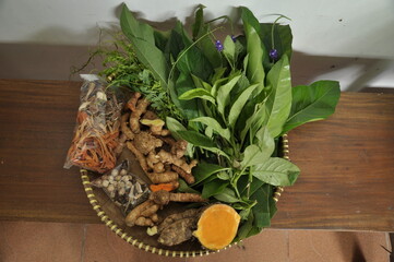 The benefits of traditional turmeric and ginger herbal medicine for health, ranging from...