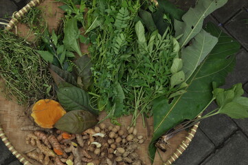 The benefits of traditional turmeric and ginger herbal medicine for health, ranging from...