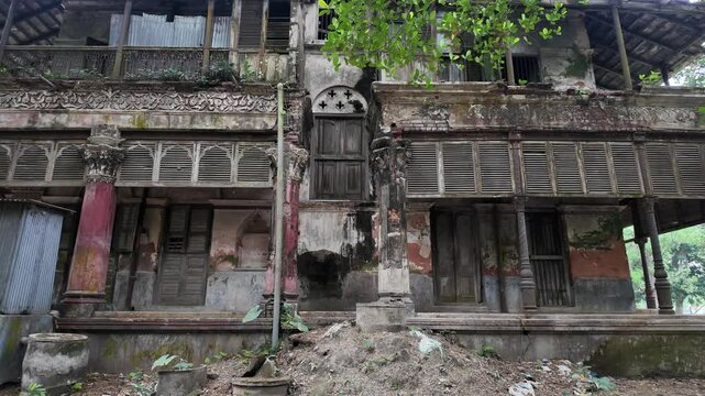 Old heritage house at Pakutia Zamindar Bari, Nagarpur, Bangladesh