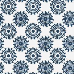 Seamless pattern on a light background. Patterned circles