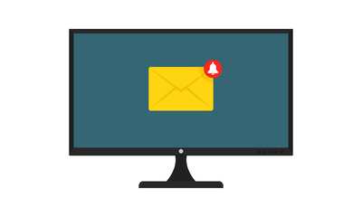 Email notification on pc monitor