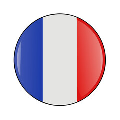 Round france flag icon 