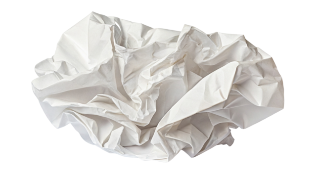 Stock photo of crumpled paper ball for recycling concept and waste management and paper texture use