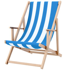 Beach chair on plain landscape waiting for a sunny vacation afternoon