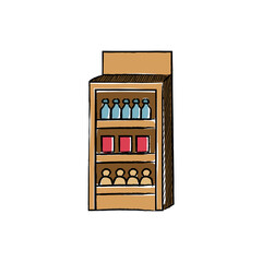 Hand Drawn Fill UMKM Small Business Micro Illustration