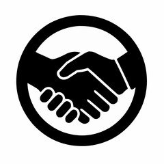 Handshake icon vector illustration: a symbol of business partnership and teamwork
