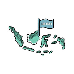 Hand Drawn Fill UMKM Small Business Micro Illustration