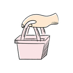 Hand Drawn Fill UMKM Small Business Micro Illustration