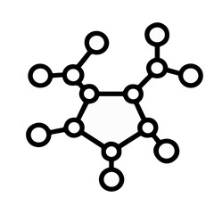 molecular structure isolated on white