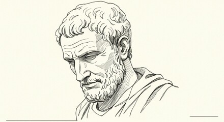 Solemn Roman Senator Bust in Toga
