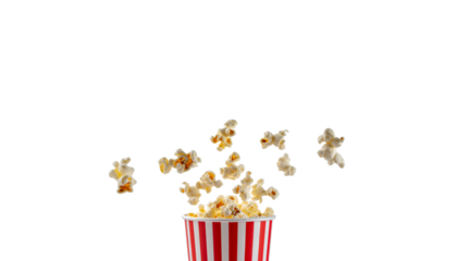 Popcorn isolated on white background