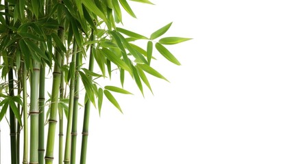 Fototapeta premium Lush bamboo stalks and leaves