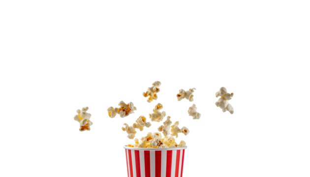Popcorn isolated on white background