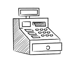Hand Drawn Line UMKM Small Business Micro Illustration